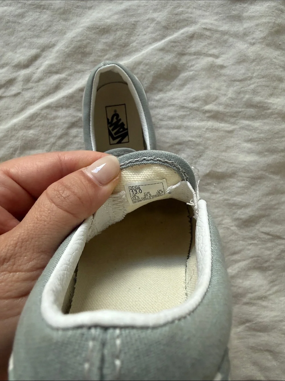 Kids Vans Kids Slip-On Sneakers - Gray and White Checkerboard